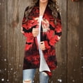 thumbnail image 2 of Enjoytime Women's Cardigans Vintage Print Long Sleeved Medium Length Coats Halloween Loose Lightweight Coat, 2 of 6