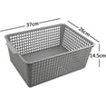 thumbnail image 2 of CadineUS Set of 3 Large Plastic Storage Baskets, Plastic Storage Bins, 2 of 7