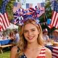 thumbnail image 4 of 4th of July Headbands Patriotic Head Boppers, Red White Blue Sequin Independence Day Hairband, Memorial Day Hair Patriotic Themed Party Headwear for Women Men Kids, 4 of 5