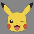 thumbnail image 2 of Boy's Pokemon Pikachu Wink Face Performance Graphic Tee Charcoal Heather Medium, 2 of 4