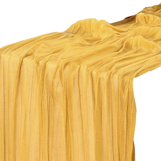 Nappe à Moins de 10 Chemin de Table en Étamine 10 Pieds Bohème Rustique Chemin de Table en Tissu de Fromage Noir pour Décoration Mariage Pâques Décoration d'Été