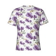 thumbnail image 3 of Naloa Orchids Flowers Men's T-Shirt Sport T-shirt Men's Basic Tee Casual Men's Shirt, Round Neck, Short Sleeves - Small, 3 of 5