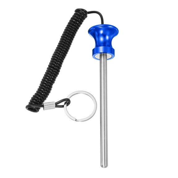 Weight Stack Pin, Weight Gym Pin with Pull Rope, 0.3 x 4.7 Inch for Commercial Home Gym (Blue)