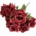 thumbnail image 4 of Decoration Simulation 7-Head Flower For Weddings Home Decor Red Blue Purple, 4 of 7