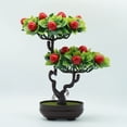 thumbnail image 4 of Gwong Decoración hogareña Artificial Peach Naranja fruta árbol planta bonsai sala de estar jardín escritorio decoración Gwong 21037987, 4 of 7