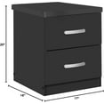 thumbnail image 3 of Better Home Products Cindy Faux Wood 2 Drawer Nightstand in Black, 3 of 19