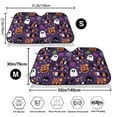 thumbnail image 3 of Uemuo Halloween Sweet Candy Pattern Accordion Car Windshield Sun Shade, Foldable Reflective Sun Visor for Car, Reflector Windshield Sunshade-, 3 of 7