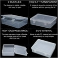 thumbnail image 7 of Bead Organizer Box, 30Pcs Small Clear Plastic Bead Storage Containers, 1 Craft Storage Box with Hinged Lid, 1 Sheet Label Sticker, Mini Storage Box for Jewelry Making Beading Crafts Screws Small Parts, 7 of 7