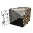 thumbnail image 3 of Music Dog Crate Cover, Creative Graphic of Vintage Musical Instruments Guitar Piano Drums, Easy to Use Pet Kennel Cover Small Dogs Puppies Kittens, 7 Sizes, Taupe Khaki, by Ambesonne, 3 of 6