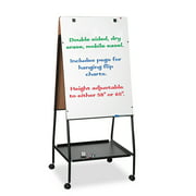 Angle View: Best-Rite Wheasel Easel Adjustable Melamine Dry Erase Board, 28 3/4 x 59 1/2, White