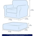 thumbnail image 3 of Housse de Sofa en Velours Peluche, Housse de Sofa à Haute Extensibilité, Housse de Canapé avec Housses de Coussins Séparées, Housse d'Amour, Protège-Meubles, Lavable à la Machine (Petit, Chocolat), 3 of 6