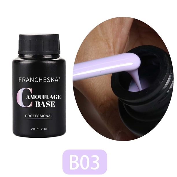Polvo para uñas Arte de uñas Goma Color nude Base Brillantina Brillantina Fototerapia Base Pegamento Arte de uñas