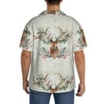thumbnail image 5 of Disketp Men's Hawaiian Classy Deer Print Shirts Button Down Holiday Beach Shirts-X-Large, 5 of 7