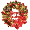 thumbnail image 1 of Kearding Guirnalda de Navidad 40 cm Guirnalda de conos de pino de Navidad artificial con luces LED Adornos de Navidad para puerta delantera Regalo de Año Kits de decoración para fiestas No.2 Kearding HA043969-02, 1 of 6