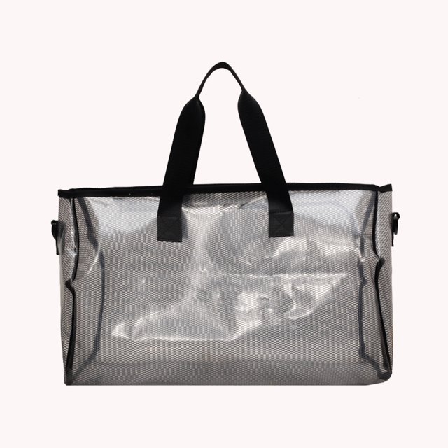 Bolso de lona de viaje transparente de PVC Bolsas de playa transparentes portátiles Bolso de hombro de entrenamiento