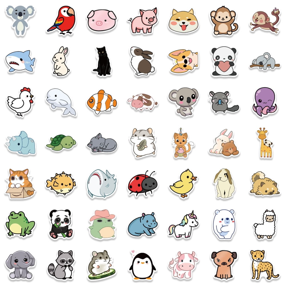 200 Pegatinas De Ositos Kawaii – 100 Diseños De Animales, Multiusos, Impermeables Y Reutilizables Para Decorar Portátiles, Patinetas Y Más