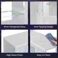 thumbnail image 4 of Pinmoco Marble TV Stand for TVs up to 80", LED Gaming Entertainment Center with Side Bookshelf and 4 Open Shelves, Marble White, 4 of 8