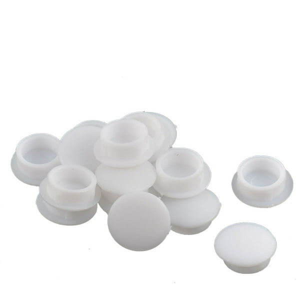 Home Plastic Round Flush Mount Cable Connector Hole Cover Plugs White