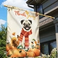 thumbnail image 3 of Happy Thanksgiving Pug with Turkey Pumpkins Autumn Vibes House Flag 28x40in Double Sided Dog Lover Gifts Outdoor Decor - 12018, 3 of 5