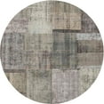 thumbnail image 1 of Ahgly Company Indoor Round Contemporary Sandstone Brown Patchwork Area Rugs, 5' Round, 1 of 6
