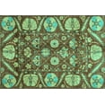 thumbnail image 1 of Ahgly Company Indoor Rectangle Abstract Turquoise Blue Modern Area Rugs, 2' x 3', 1 of 4