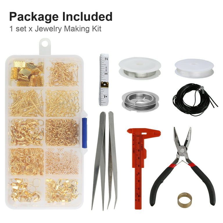 D-FLIFE Jewelry Making Supplies Kit with Jewelry Tools, Jewelry Wires and Jewelry Findings for Jewelry Repair and Beading (23pcs)
