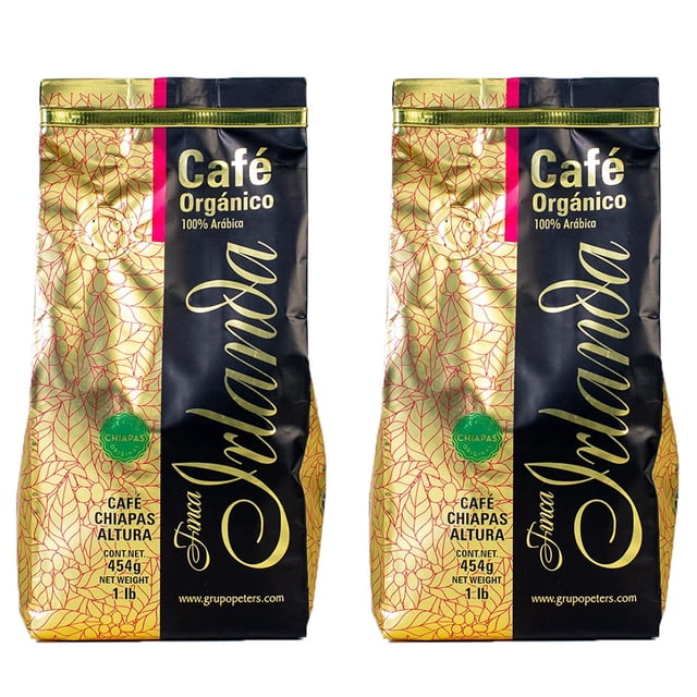 2 Pack - Café Orgánico Biodinámico Finca Irlanda de Chiapas 100% Arábica, 454G.