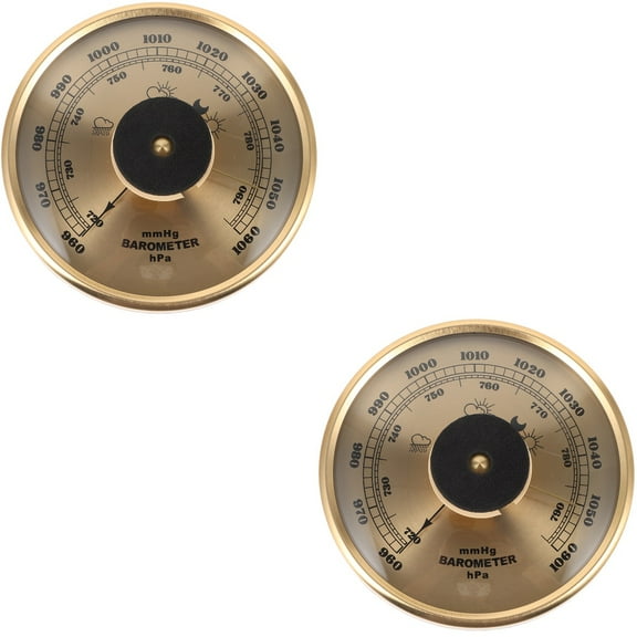 FRCOLOR 2pcs Dial Type Barometer Home Use Adjustable Insert Barometer Multifunctional Barometer