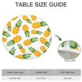 thumbnail image 6 of 44in Round Tablecloth with Elastic Edge, Waterproof Fitted Table Cover for 36-44" Tables, Pineapple Theme Polyester Reusable Table Cloths Wipe Clean for Picnic, Dining, Outdoor Use and Party Decor, 6 of 7