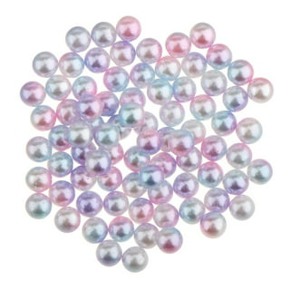Bling World bling world 800 pcs flat back pearls, mixed sizes 3-14mm half  round pearl beads, 7 size lt.purple flatback bead for craft diy