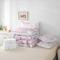 thumbnail image 5 of Manfei Cute Butterflies 7-Piece Twin Bedding Sets,Flying Animal Bedding Comforter Set,Purple White Checkered Sheet Sets For Girls Kids,Super Cozy Room Decor, 5 of 7