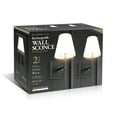 thumbnail image 1 of Bell + Howell by Design Rechargeable Wall Lamp Black 2 Pack Fabric Shade Wall Sconce with Dimmable LED Light Modes, 1 of 8
