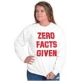 thumbnail image 4 of Funny Political Pun Zero Facts Given Unisex Plus Fleece Graphic Sweatshirt Brisco Brands 4X, 4 of 5