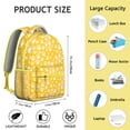 thumbnail image 6 of Yellow Dog Paw Footprint Backpack for School,Cute School Bag,Schoolbag with Adjustable Shoulder Straps & Padded Back,15.3"x11"x7.1".﻿, 6 of 6
