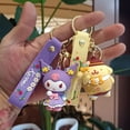 thumbnail image 2 of KC63 dibujos animados Sanrio Hello Kitty Kuromi Purin My Melody Cinnamoroll lindos llaveros muñeco colgante bolsa llavero de coche regalos, 2 of 4