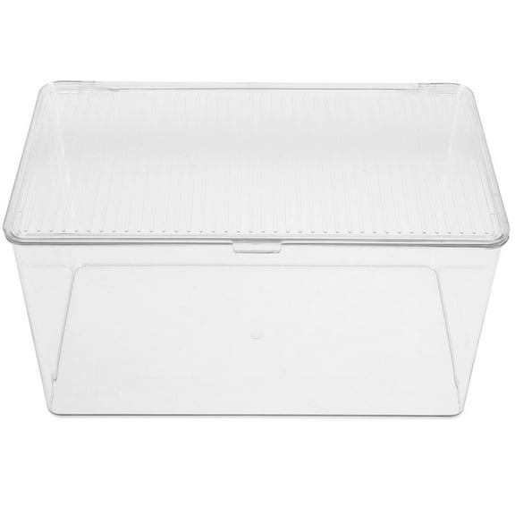 HEMOTON Stylish Clear Acrylic Storage Box With Lid - Ideal For Organizing And Displaying Badges, Pins, And Anime Products - Large Capacity And Portable Design For Easy Access And Viewing