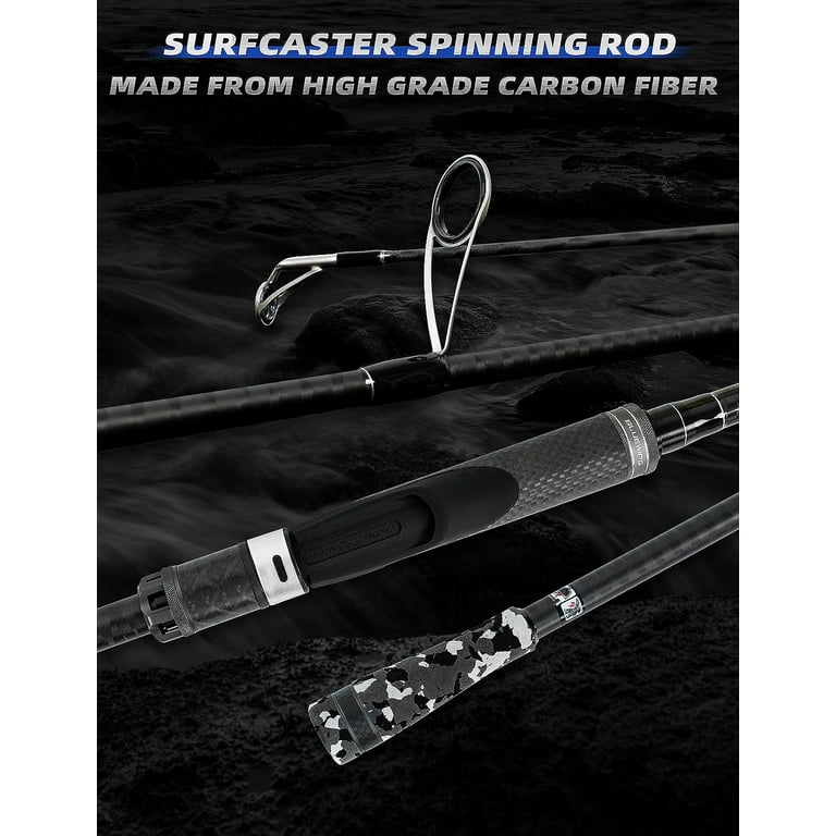 BLUEWING Surfcaster Spinning Rods Premium Carbon Fiber Fishing Pole Portable 2 Piece Design with Fuji Stainless Steel Guides, 9'6 - Walmart.com BLUEWING Surfcaster Spinning Rods Premium Carbon Fiber Fishing Pole Portable 2 Piece Design with Fuji Stainless Steel Guides, 9'6 - Walmart.com