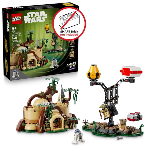 LEGO Star Wars SMART Play: Yoda’s Hut and Jedi Training - Building Toy for Role Play - Compatible Set with 2 SMART Tags and 2 LEGO Minifigures - Gift for Boys, Girls and Kids Ages 8  - 75422