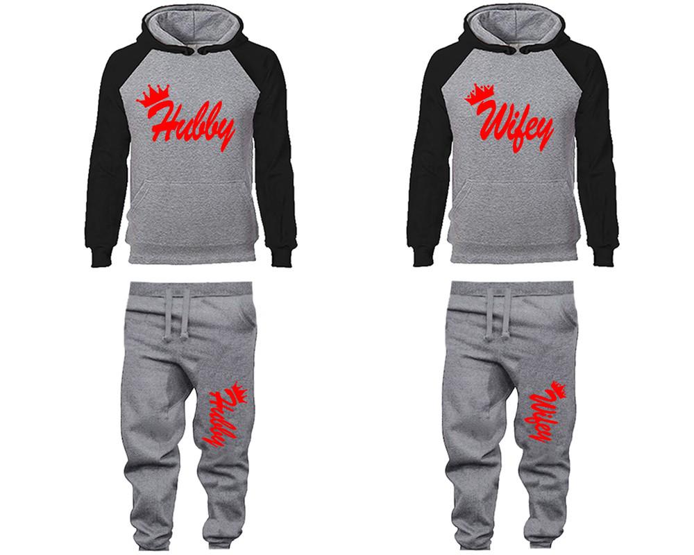 Hubby Wifey Couple Hoodies and Jogger 