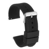 Uxcell Silicone Watch Band 22mm Rubber Watch Strap with Electroplated Stainless Steel Buckle for Men Women, Black