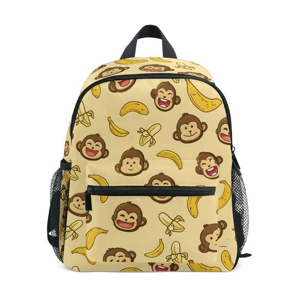 ALAZA Cute Monkey Banana School Backpack Small Bookbag Mini Bags