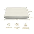 thumbnail image 5 of Honeycomb 18"W x 17.5"D Textured Solid Bone Outdoor Universal Seat Cushion, 5 of 8