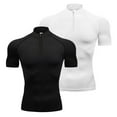 thumbnail image 2 of PanBiqintyy Compression Shirt Men Running Short Sleeve T-shirt Gym Clothes Summer Tight Fitness Polo Shirt Quick Dry Bodybuilding Muscle Tee, 2 of 8