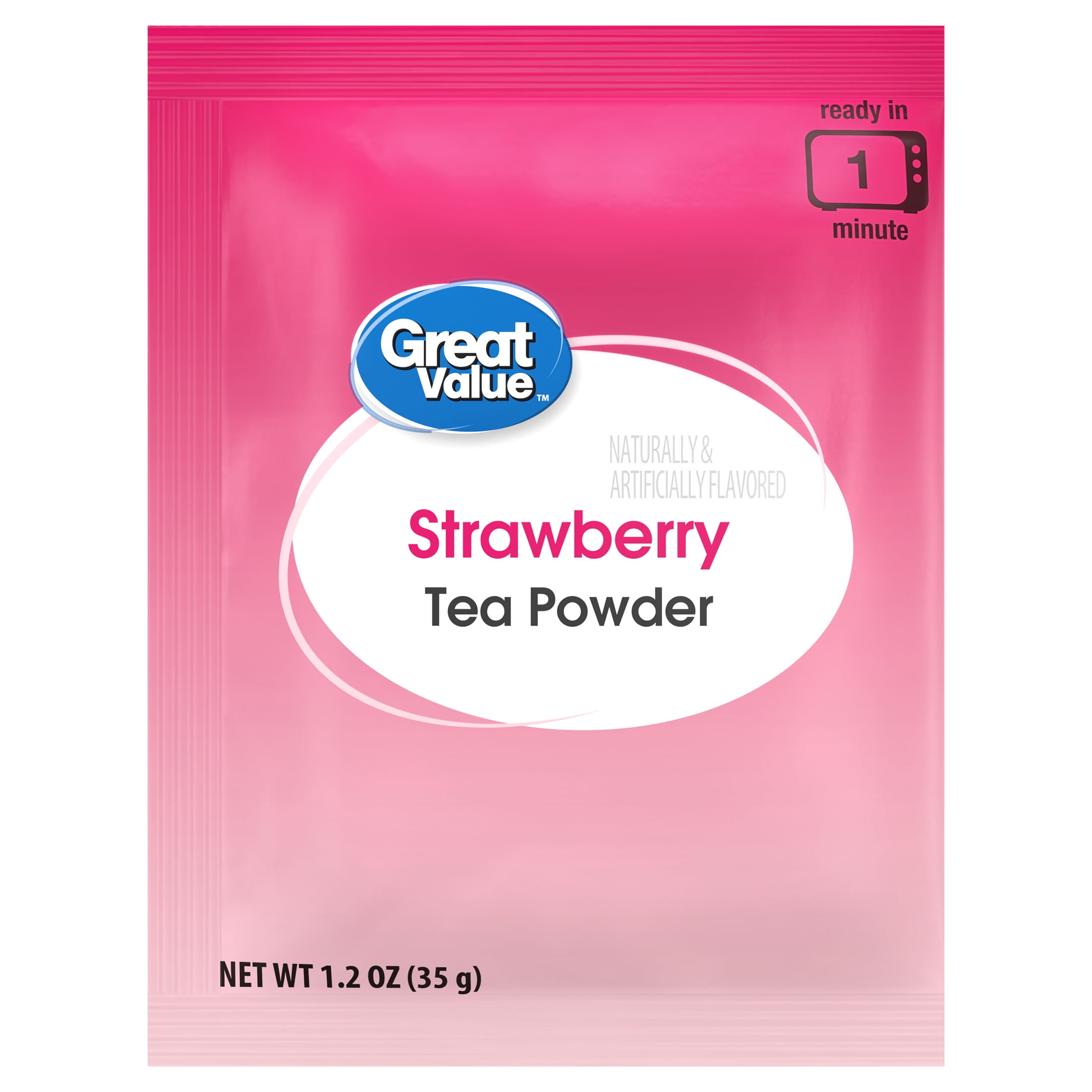 Great Value Instant Boba Tea Kit, Strawberry, 3 Count