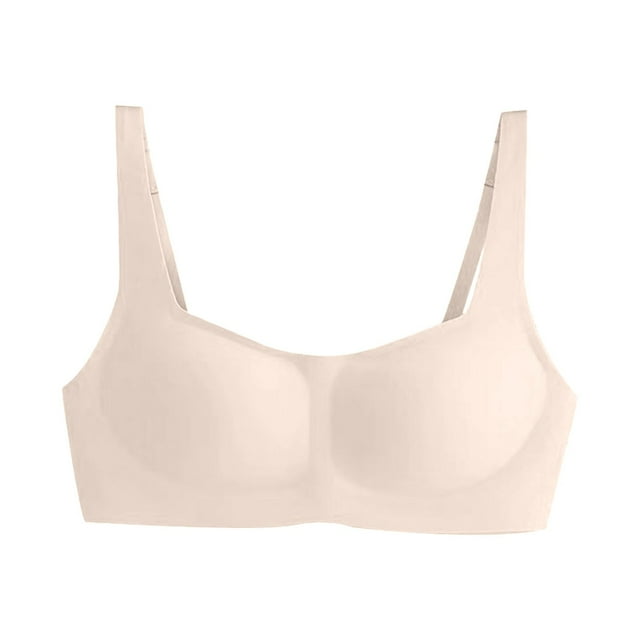 ManxiVoo Square Neck Strapless Bra For Full Bust Seamless Thin Cup Light Support Convertible Layering Top XXL Size White