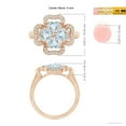 thumbnail image 5 of ANGARA Natural Heart-Shaped 1.4 ct Aquamarine Clover Ring in 14K Rose Gold for Women (Size-5mm) | March Birthstone, Birthday, Anniversary, Jewelry Gift for Women | Natural Aquamarine Ring, 5 of 9