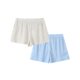thumbnail image 4 of HH TRAF 2024 Pantalones cortos de moda para mujer, de calle, a rayas, de cintura alta, elásticos, con botones, de verano, 2 colores, 4 of 5