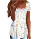 thumbnail image 1 of Camiseta de Cuello Redondo de Manga Corta Impresa Por el Amante de las Mujeres, Estiramiento 95% Poliéster 5% Blusa Casual de Spandex para Uso Diario Y Casero, 1 of 7