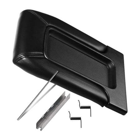 Chevy Army Car Center Console Lid Replacement Kit Black - Replaces# 924-811, 19127364, 19127365, 19127366, 924-812 - Fits Chevy Silverado, Avalanche, Tahoe, Suburban, GMC Sierra, Yukon - Interior Armrest Hinge Latch ()