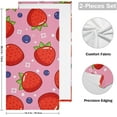 thumbnail image 2 of GZHJMY Strawberry Soft Hand Towels, 2 Pcs Absorbent Bath Towel Decorative Fingertip Towels for Bathroom Gym Spa Hotel Beach Swimming Pool,14.4"x 28.3", 2 of 7